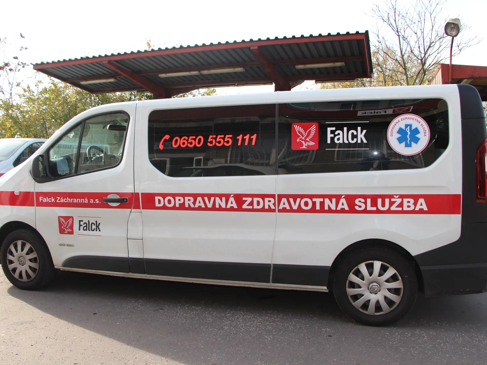 Vozidlo dopravnej zdravotnej služby.