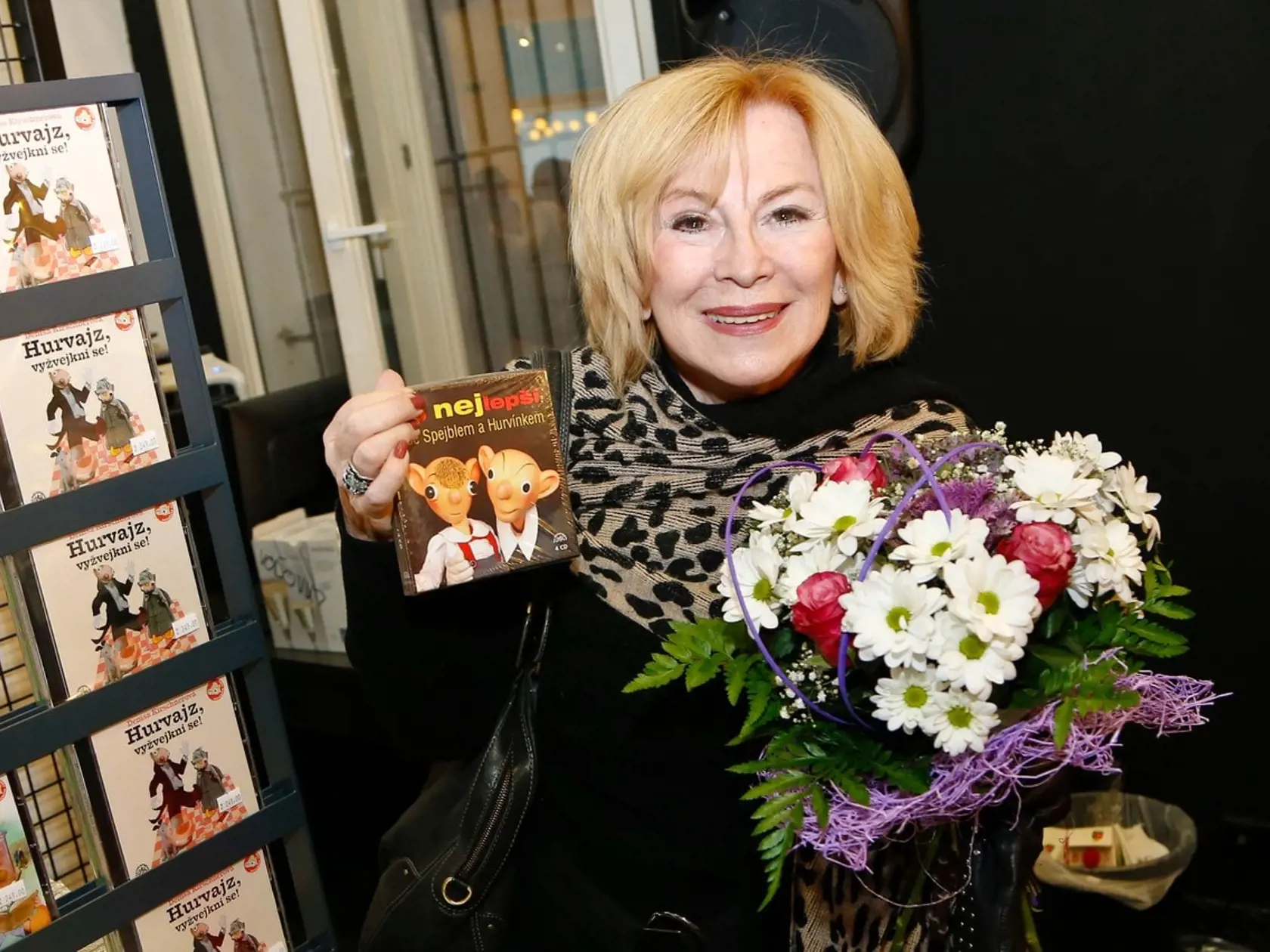 Helena Štáchová počas 90. výročia postavy Hurvínka.