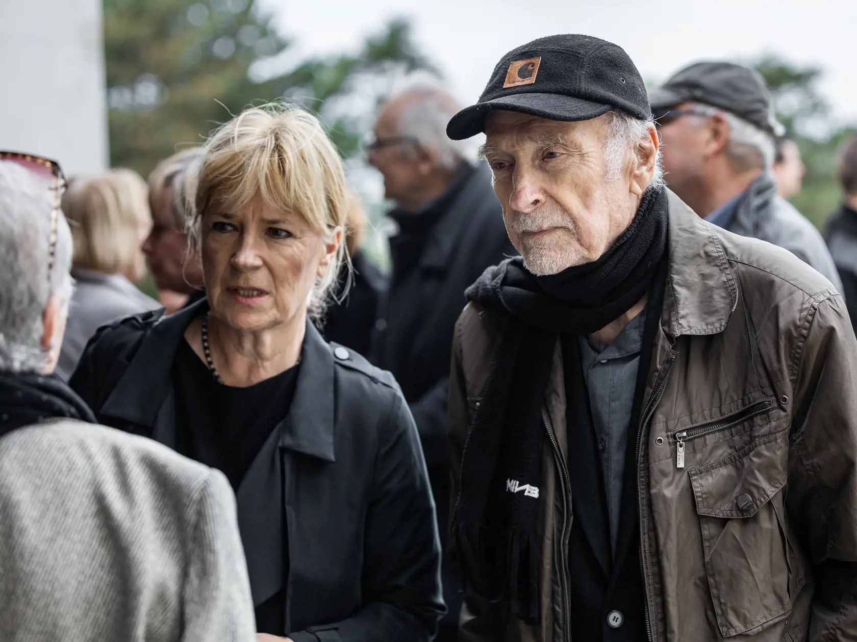 Posledná rozlúčka s herečkou Evou Rysovou v bratislavskom krematóriu. Na snímke Ivan Letko.