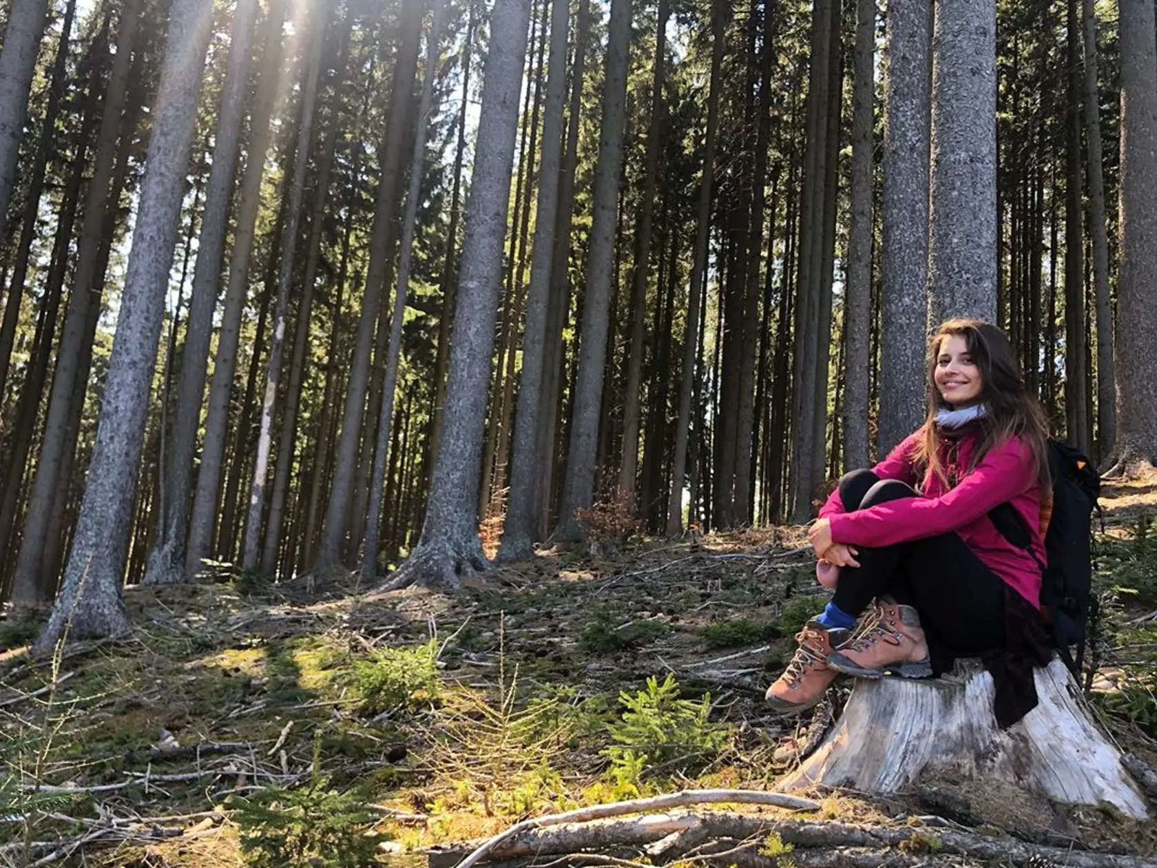 Sima Martausová na turistike.