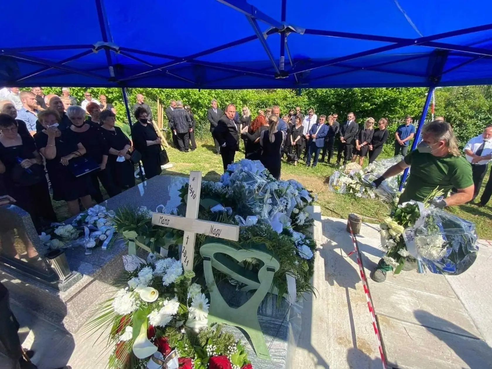 Pohreb tragicky zosnulého posunovača Mária Nagya (†31) z Košíc.