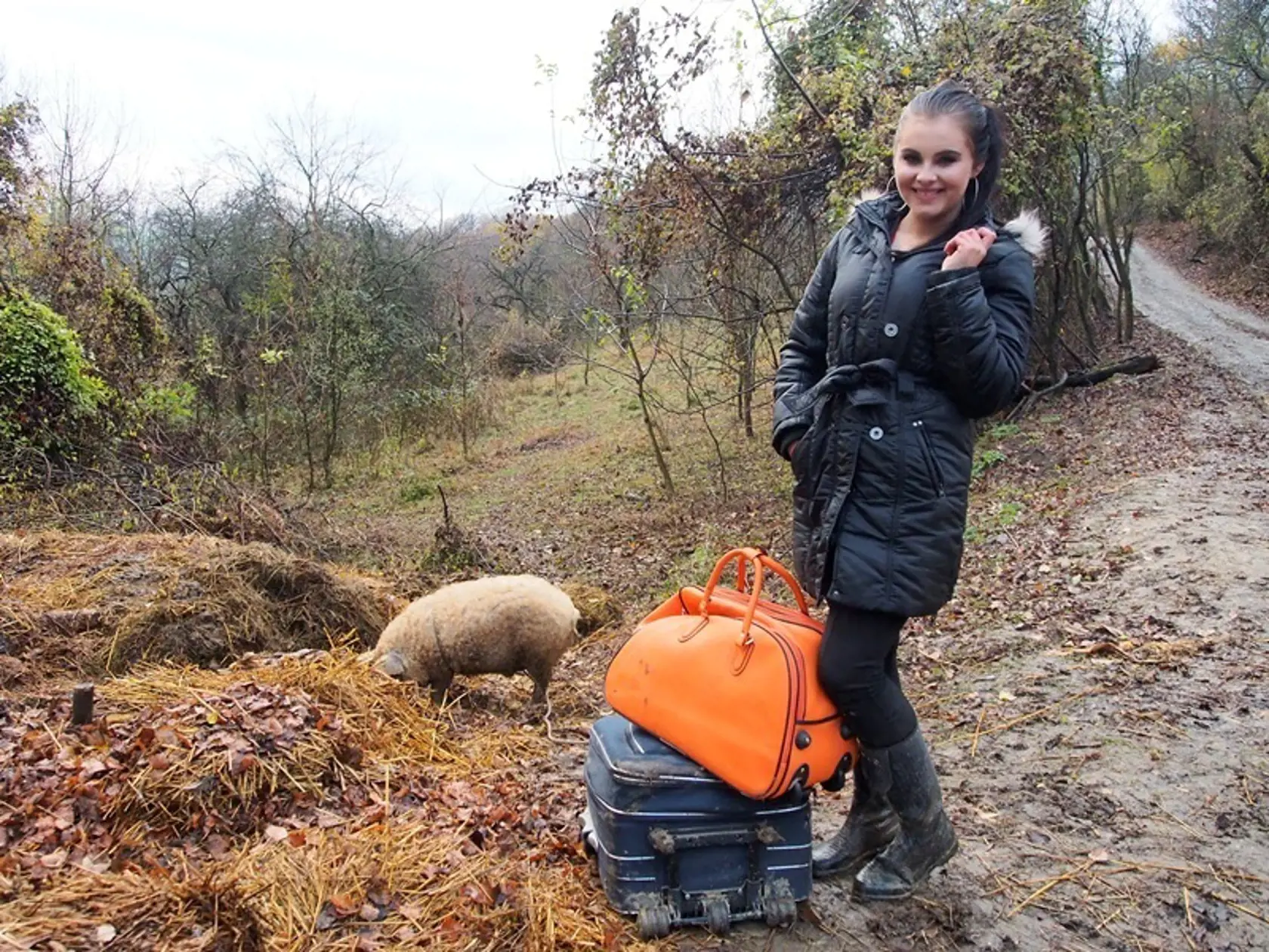 Jana Hrmová počas účinkovania na Farme v roku 2013.