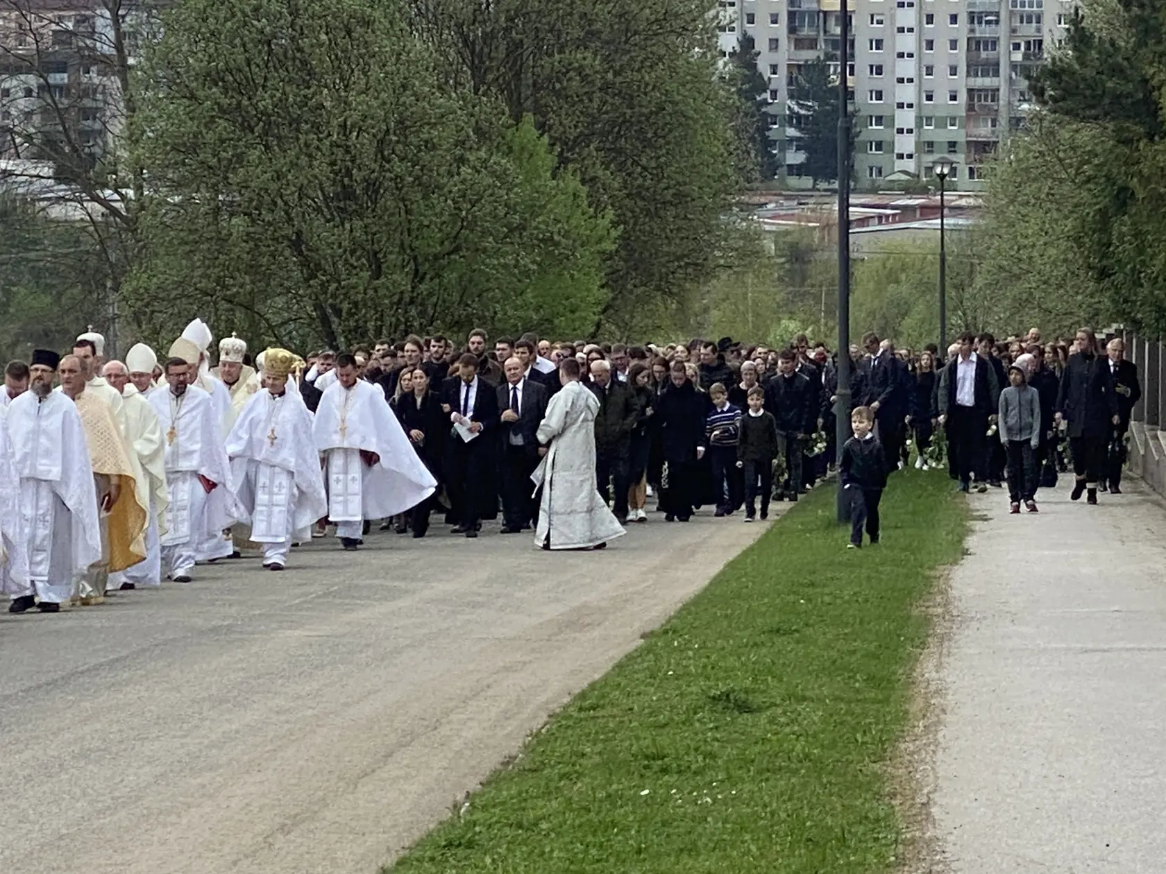 Pohreb troch obetí tragickej havárie pri Spišskej Kapitule v sobotu 6. 4. 2024.