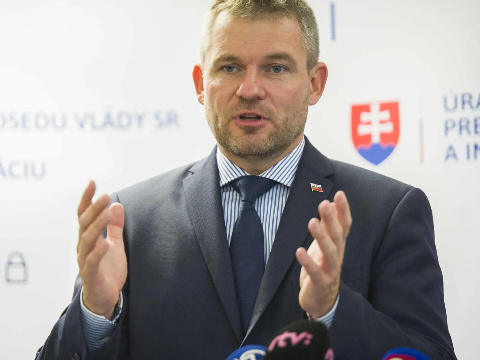 Na snímke predseda vlády SR Peter Pellegrini