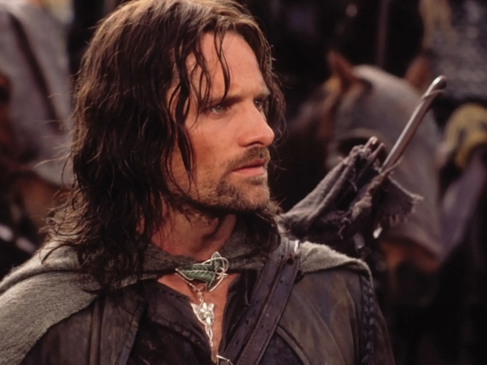 Viggo Mortensen ako Aragorn vo filme Pán prsteňov.
