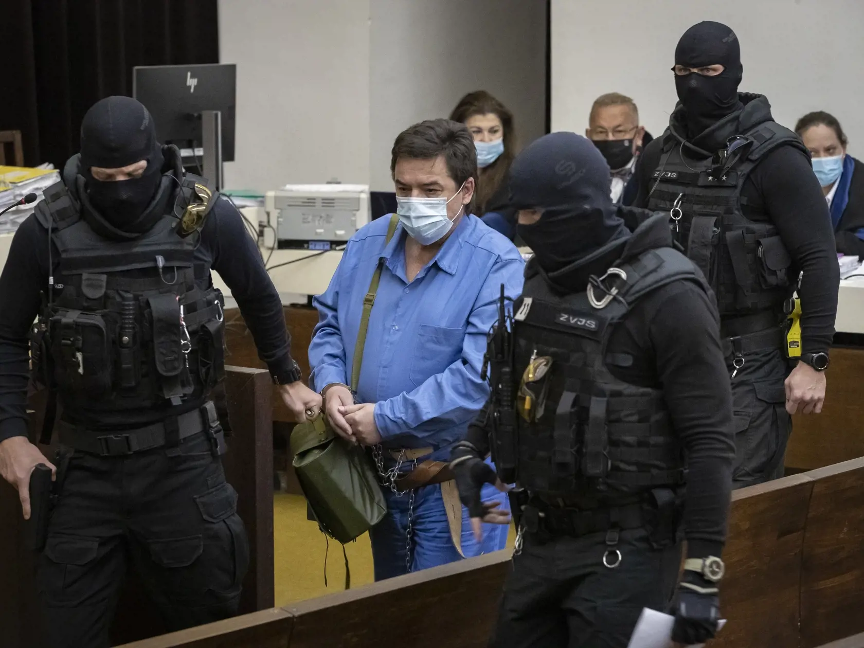 Verejné zasadnutie Najvyššieho súdu SR vo veci odvolania voči rozsudku v prípade vraždy investigatívneho novinára Jána Kuciaka a jeho snúbenice Martiny Kušnírovej. Na snímke je obžalovaný Marián Kočner pred zrakmi rodín zavraždených.