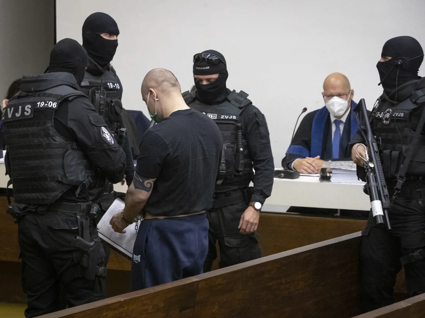 Verejné zasadnutie Najvyššieho súdu SR vo veci odvolania voči rozsudku v prípade vraždy investigatívneho novinára Jána Kuciaka a jeho snúbenice Martiny Kušnírovej. Na snímke je obžalovaný Tomáš Szabó.