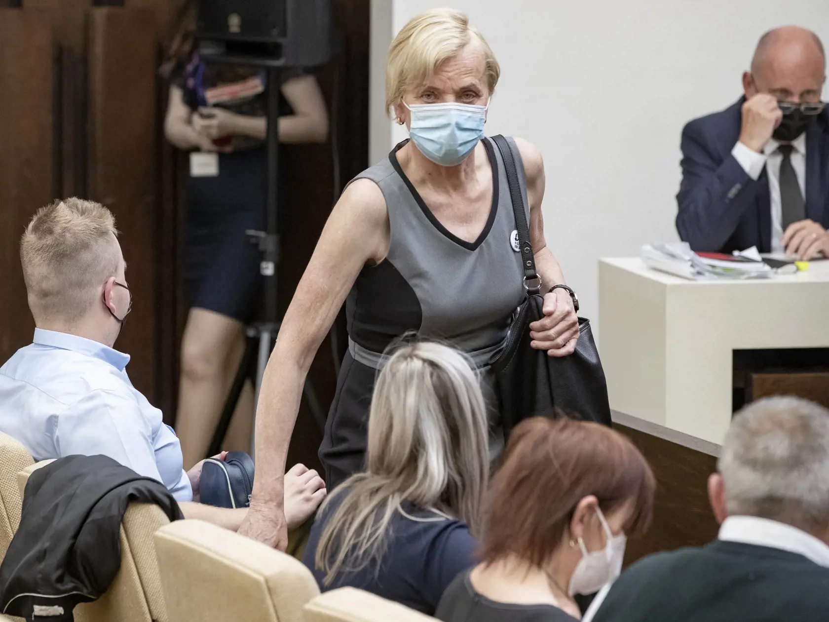 Verejné zasadnutie Najvyššieho súdu SR vo veci odvolania voči rozsudku v prípade vraždy investigatívneho novinára Jána Kuciaka a jeho snúbenice Martiny Kušnírovej. Na snímke je Zlatica Kušnírová a jej právny zástupca Roman Kvasnica.