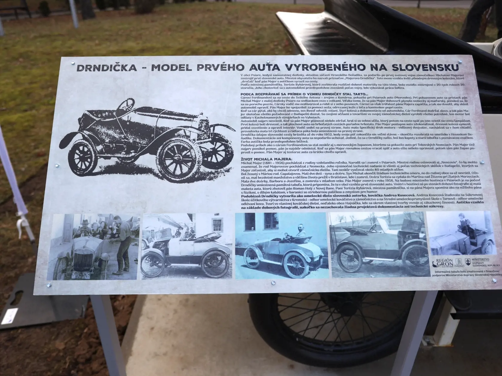 Drndička - model prvého auta vyrobeného na Slovensku.