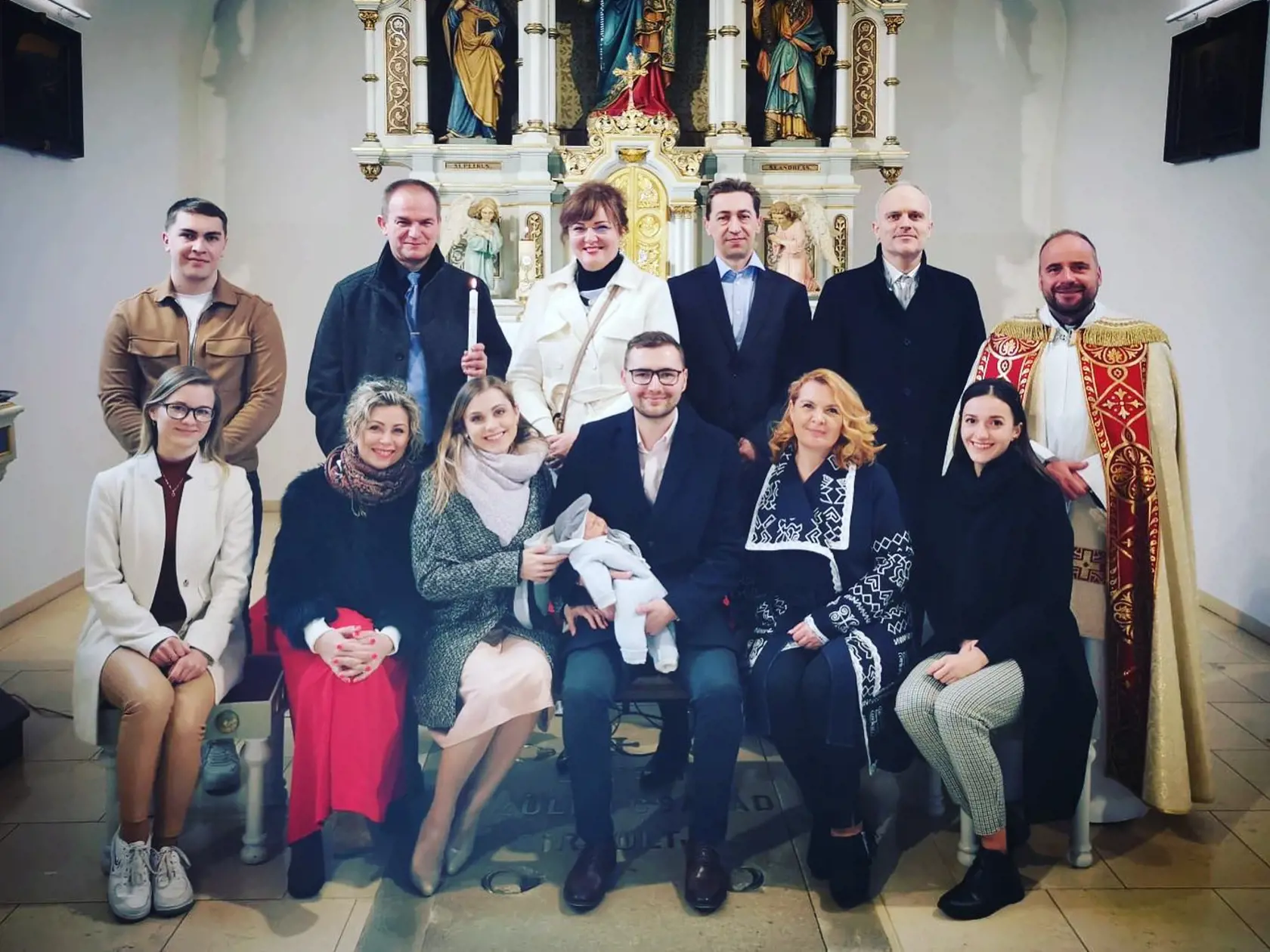 Krstiny malého Miška, synčeka Dominiky Starej, teraz Jurena.