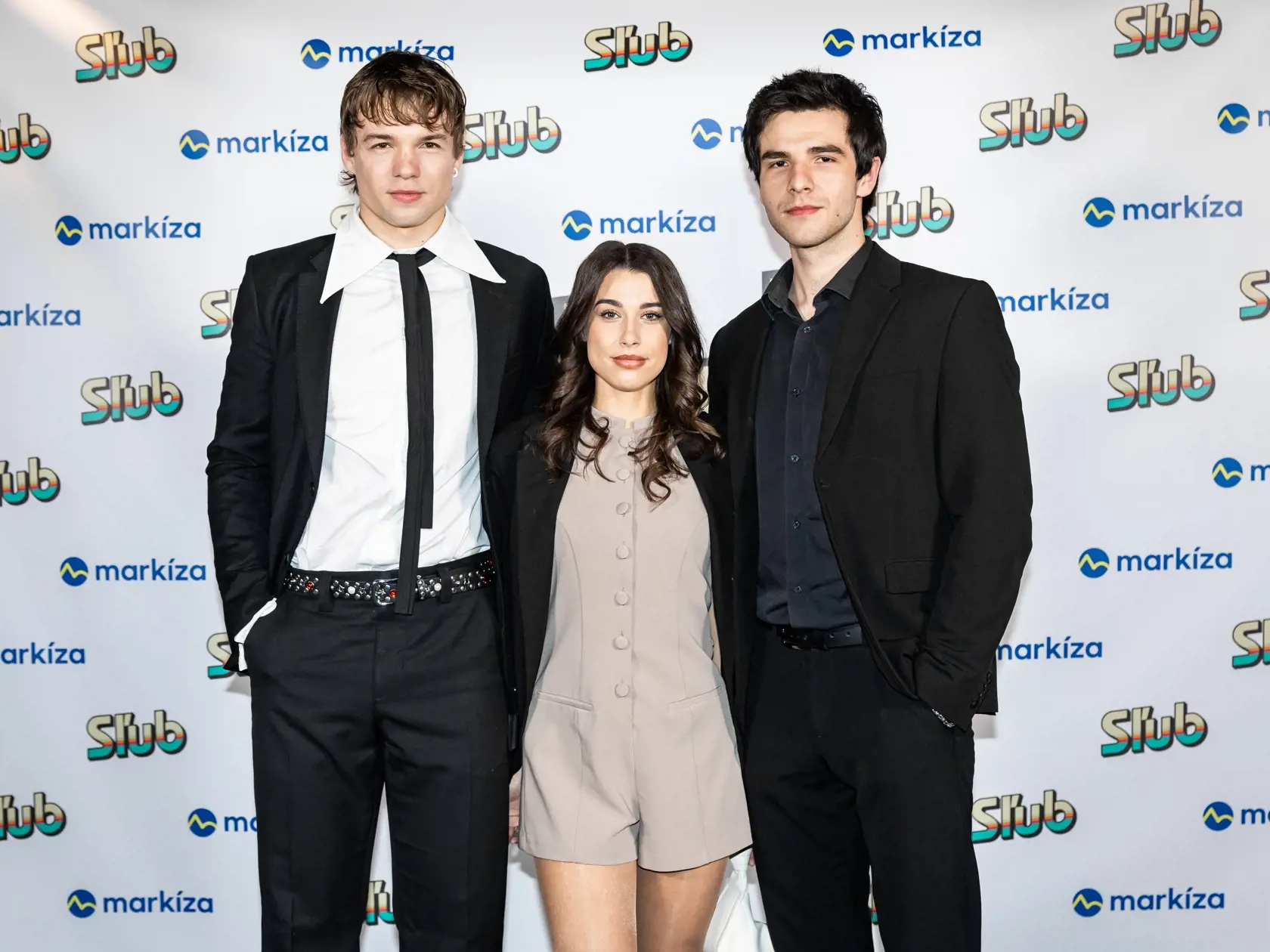 Premiéra denného televízneho seriálu “SĽUB” v Bratislave. Na snímke Jakub Švec, Kristián Baran a Adriana Brnčálová.