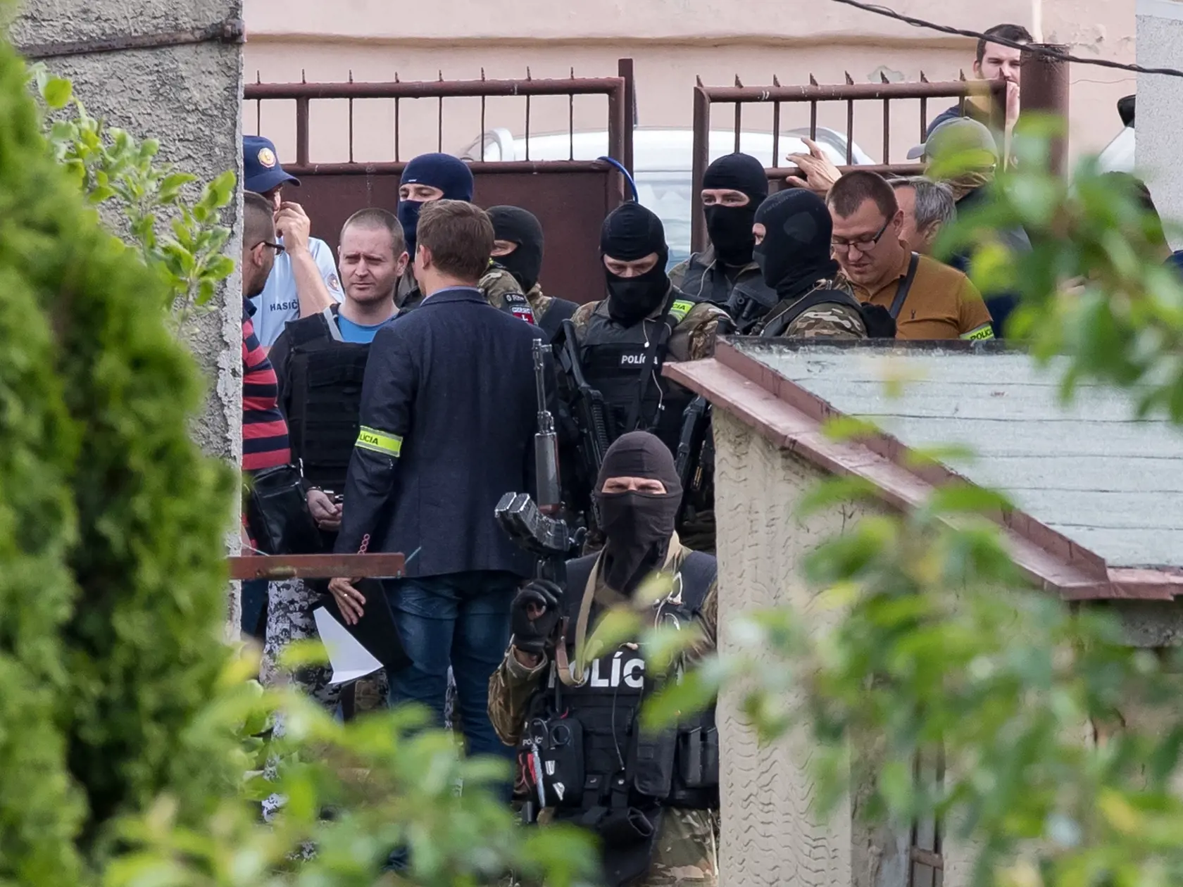 Rekonštrukcia vraždy novinára Jána Kuciaka a jeho snúbenice Martiny Kušnírovej v obci Veľká Mača.