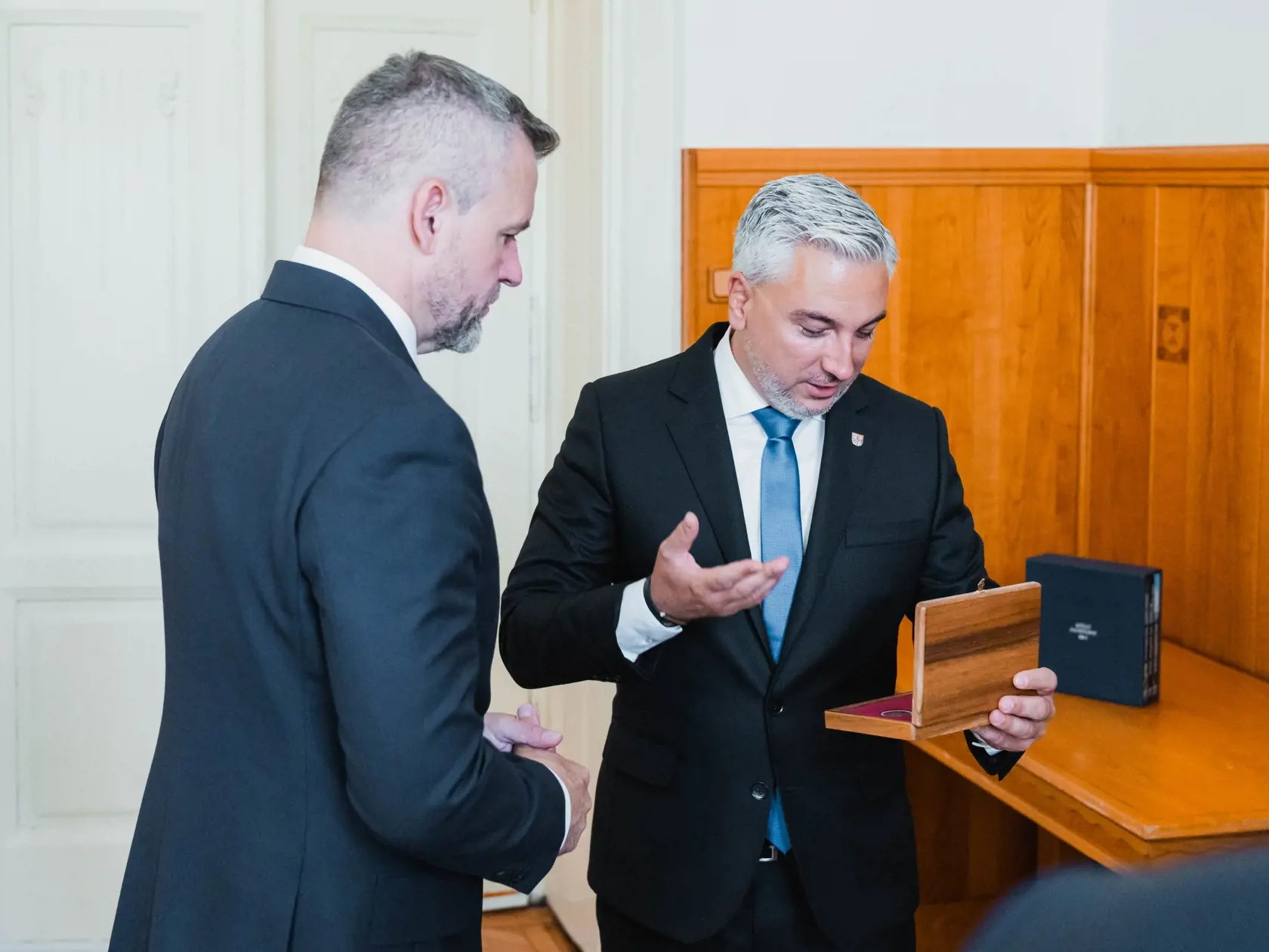 Návšteva Petra Pellegriniho u košického župana Rastislava Trnku.