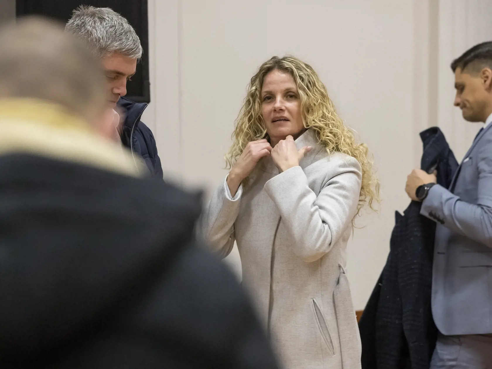 Prvé pojednávanie na Špecializovanom trestnom súde v Pezinku vo veci vraždy investigatívneho novinára Jána Kuciaka a jeho snúbenice Martiny Kušnírovej. Na snímke je Viktória Langerová, bývalá manželka zavraždeného podnikateľa Petra Molnára.