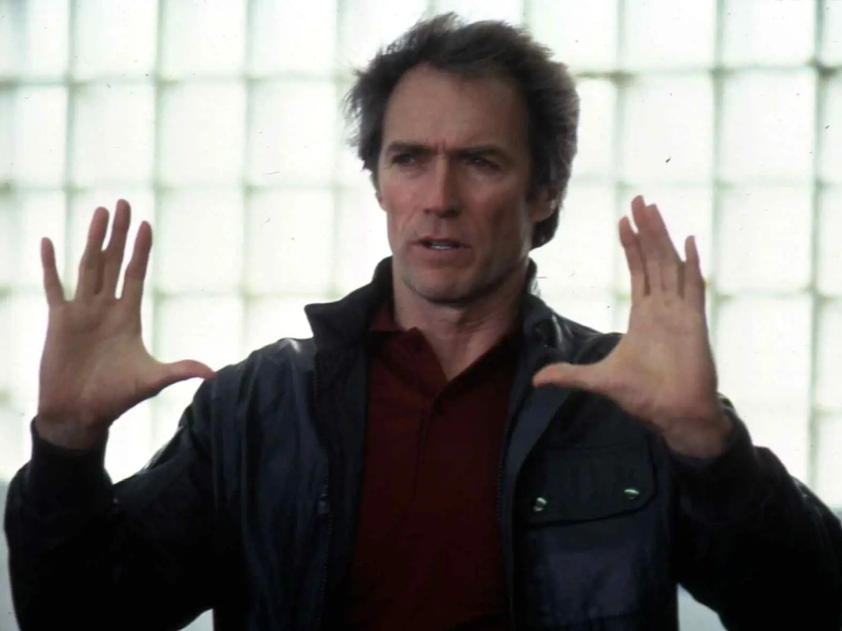 Clint Eatwood vo filme Drsný Harry sa vracia z roku 1983.