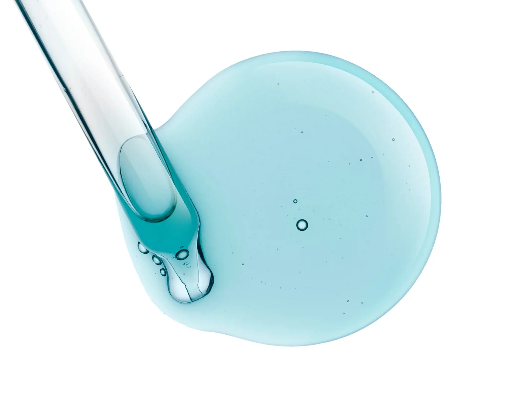 Liquid,Cool,Blue,Gel,Or,Serum,On,White,Isolated,Background