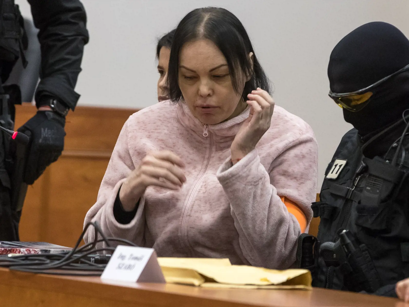 Druhé pojednávanie na Špecializovanom trestnom súde v Pezinku vo veci vraždy investigatívneho novinára Jána Kuciaka a jeho snúbenice Martiny Kušnírovej. Na snímke je Alena Zsuzsová.