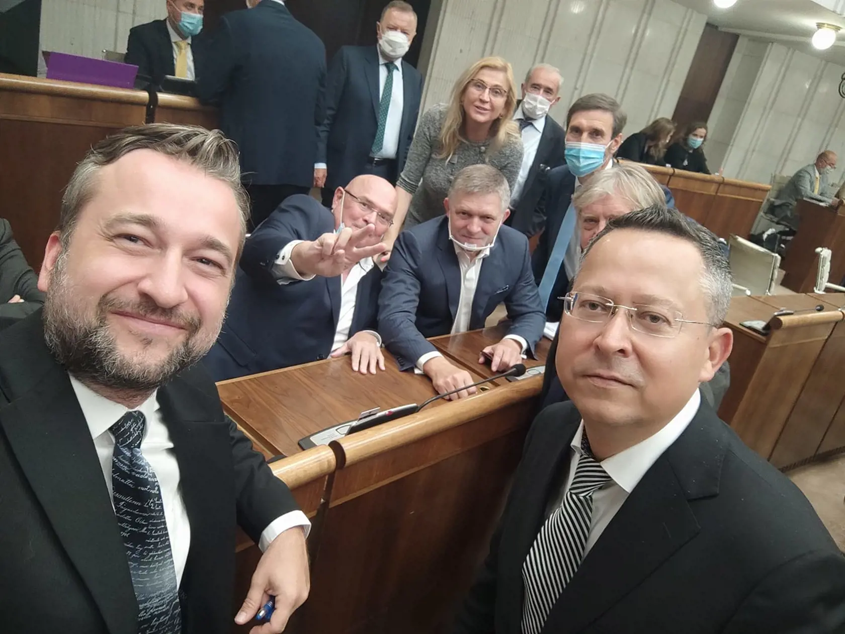 Ľuboš Blaha, Robert Fico, Jana Vaľová, Dušan Jarjabek, Ladislav Kamenický