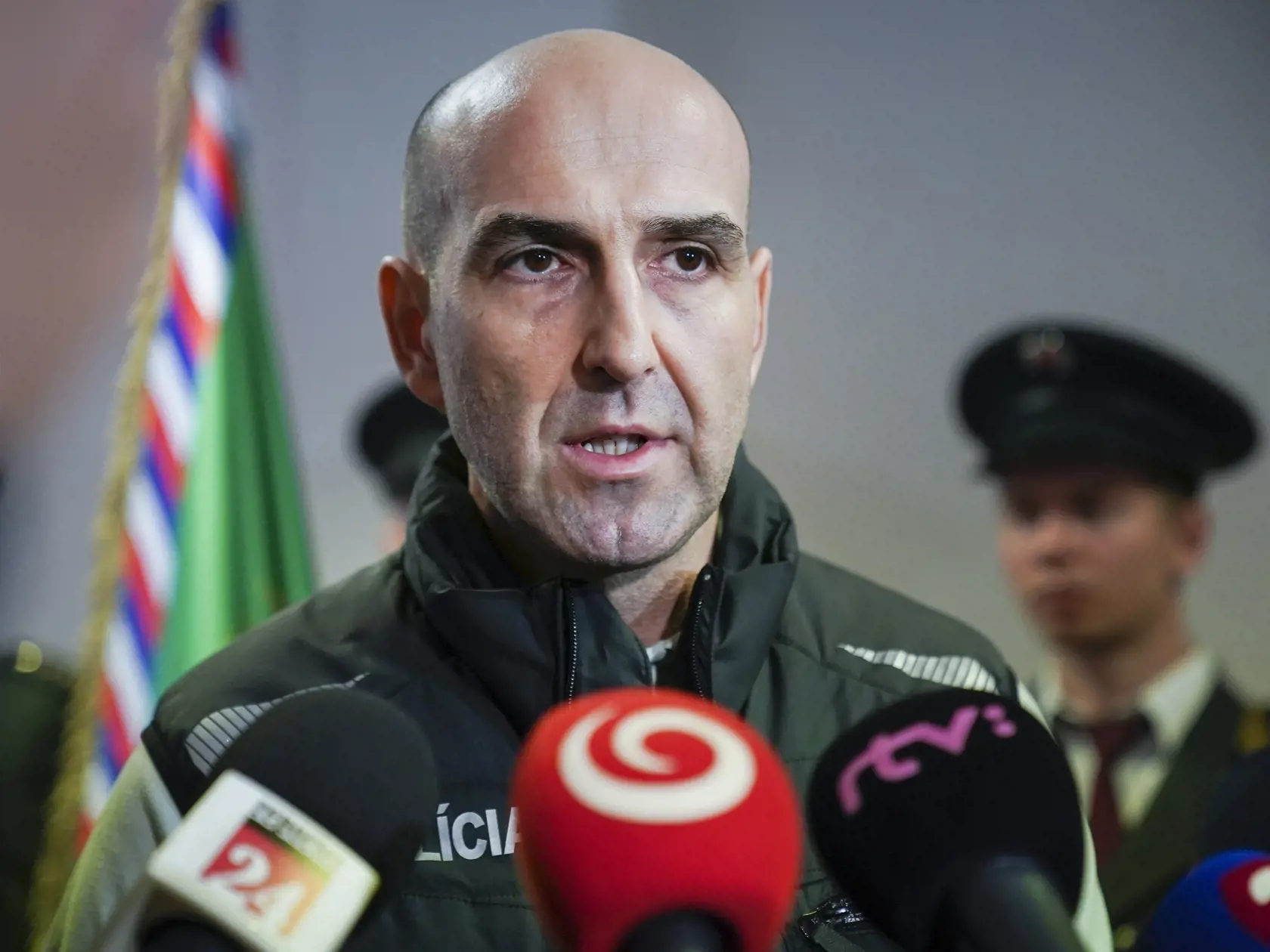 Snímka zo slávnostného otvorenia Úradu hraničnej a cudzineckej polície SR v Dunajskej Strede 4. februára 2020. Na snímke Ladislav Csémi.