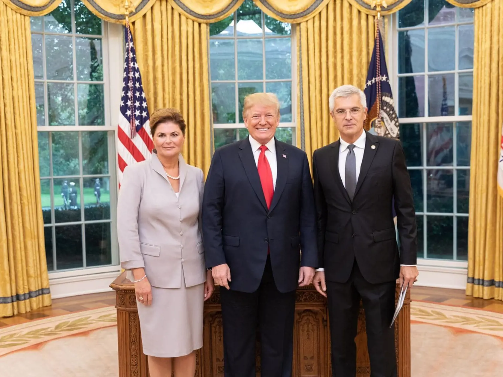 Ivan Korčok s bývalým americkým prezidentom Trumpom.