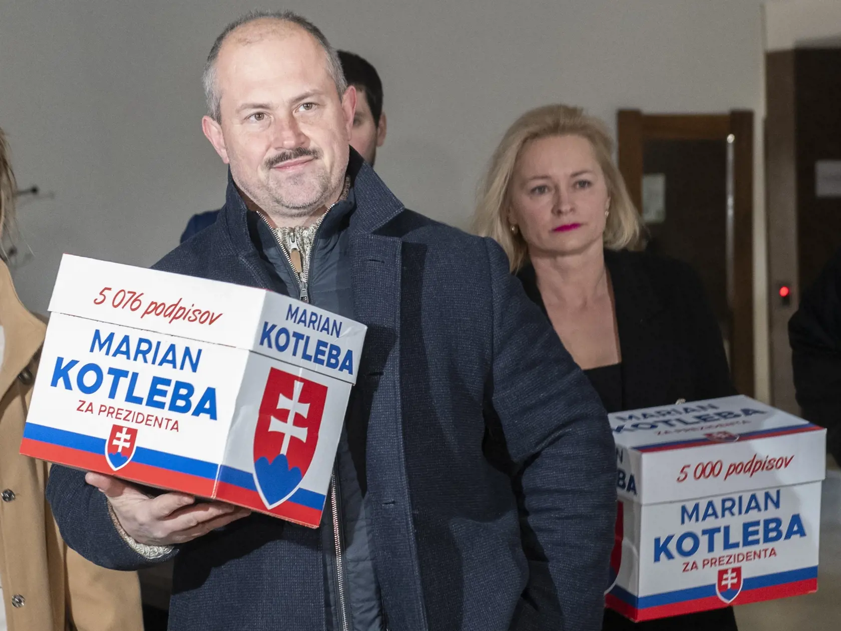 Na snímke kandidát na prezidenta SR Marian Kotleba.