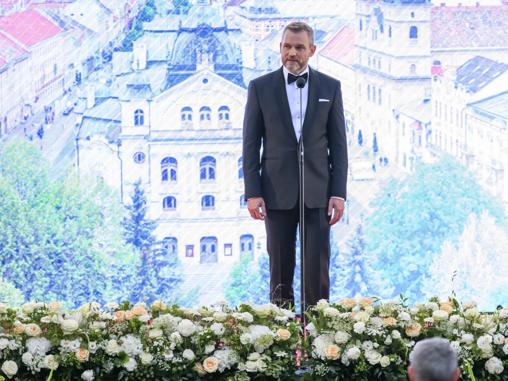 Na snímke prezident SR Peter Pellegrini počas slávnostnej recepcie na Bratislavskom hrade 15. júna 2024. FOTO TASR - Jaroslav Novák