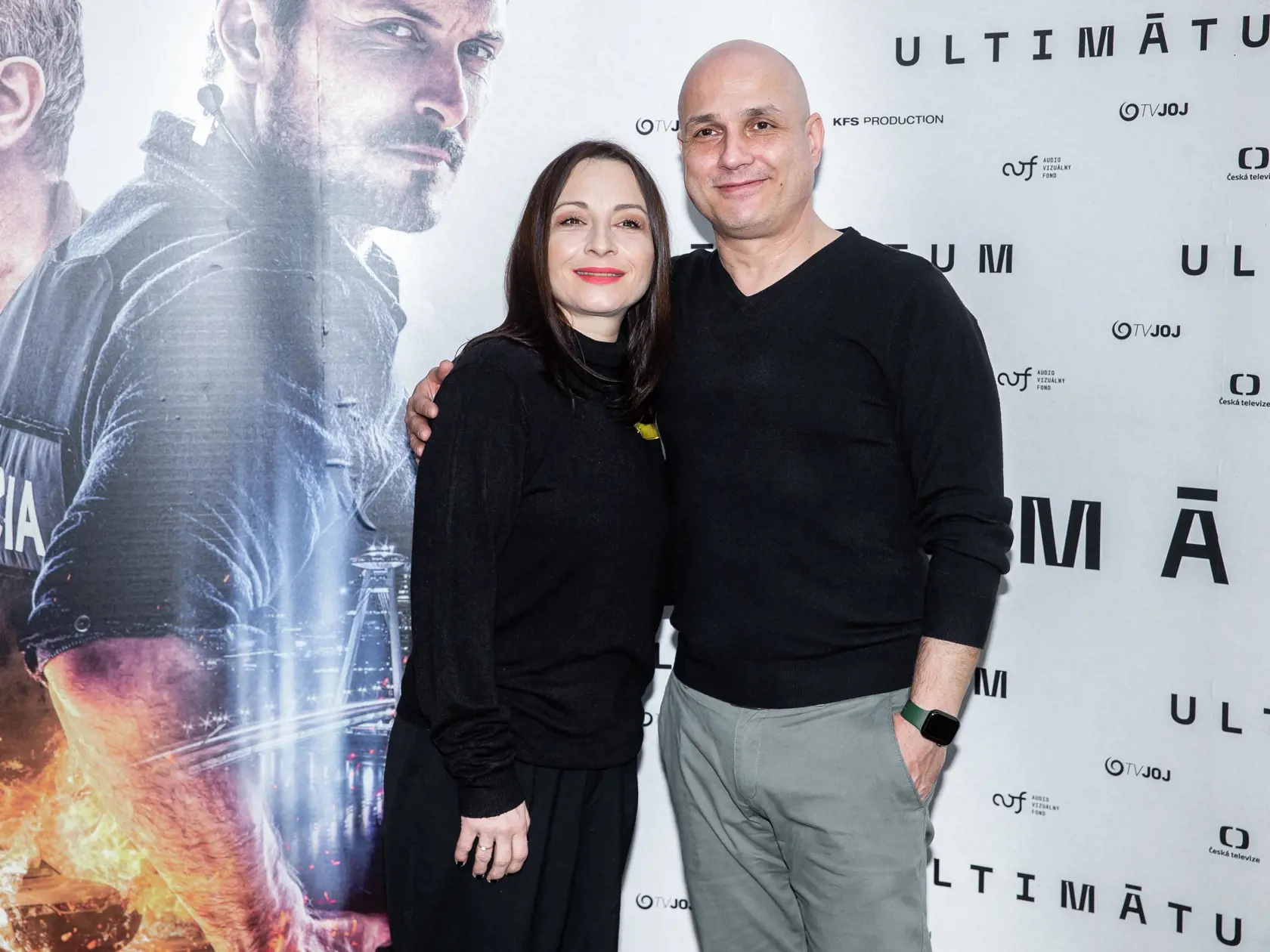 Premiéra slovenského seriálu "Ultimátum" v Bratislave. Na snímke Edita Koprivčević Borsová a Dušan Cinkota.