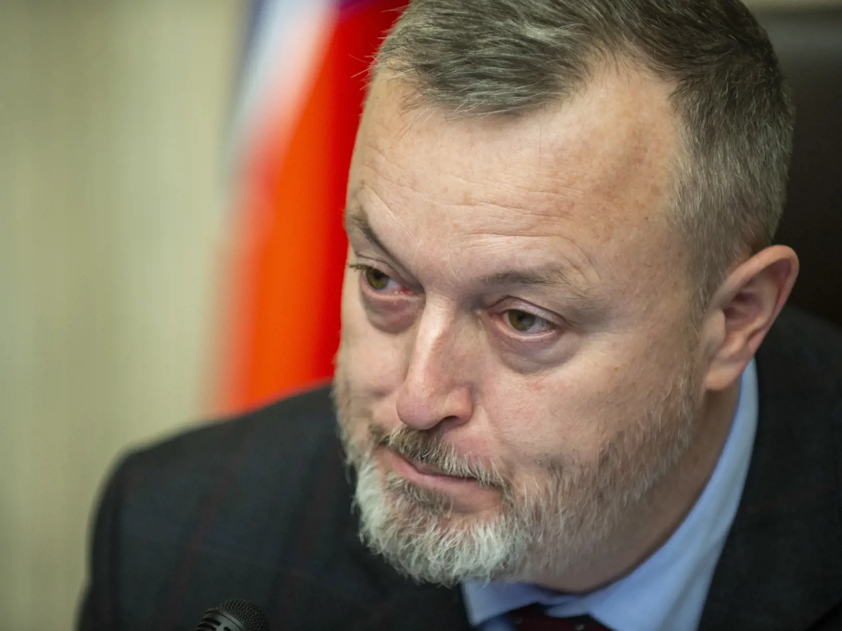 Na snímke dočasne poverený minister práce, sociálnych vecí a rodiny SR Milan Krajniak (Sme rodina) počas 27. rokovania Hospodárskej a sociálnej rady 3. apríla 2023 v Bratislave. FOTO TASR - Jakub Kotian