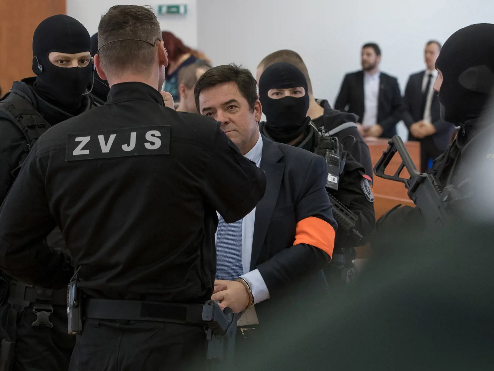 Prvé pojednávanie na Špecializovanom trestnom súde v Pezinku vo veci vraždy investigatívneho novinára Jána Kuciaka a jeho snúbenice Martiny Kušnírovej. Na snímke je Marián Kočner.