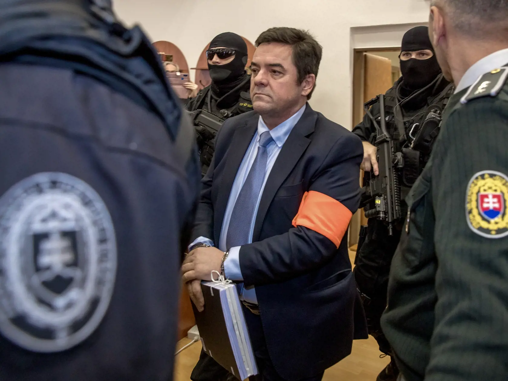 Prvé pojednávanie na Špecializovanom trestnom súde v Pezinku vo veci vraždy investigatívneho novinára Jána Kuciaka a jeho snúbenice Martiny Kušnírovej. Na snímke je Marián Kočner.