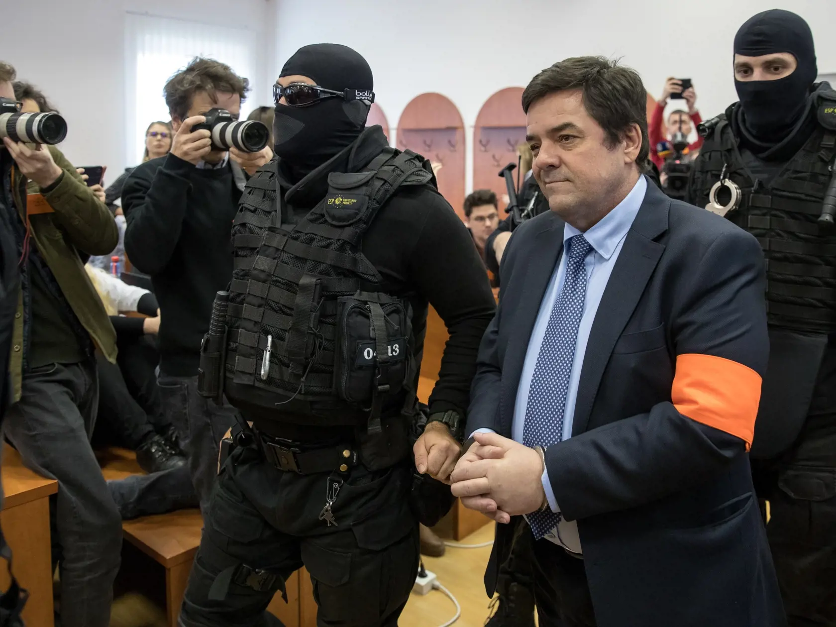 Prvé pojednávanie na Špecializovanom trestnom súde v Pezinku vo veci vraždy investigatívneho novinára Jána Kuciaka a jeho snúbenice Martiny Kušnírovej. Na snímke je Marián Kočner.