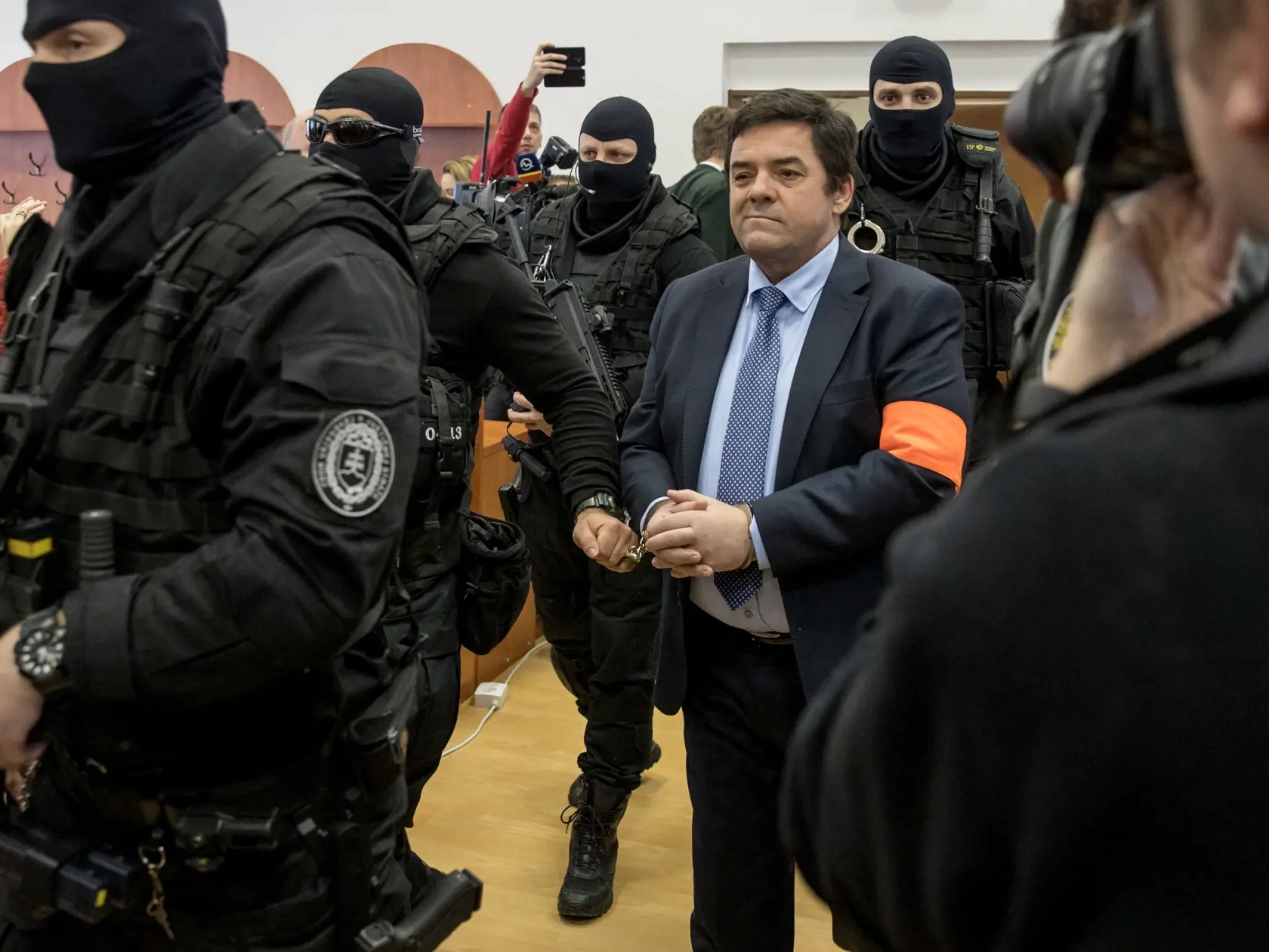 Prvé pojednávanie na Špecializovanom trestnom súde v Pezinku vo veci vraždy investigatívneho novinára Jána Kuciaka a jeho snúbenice Martiny Kušnírovej. Na snímke je Marián Kočner.