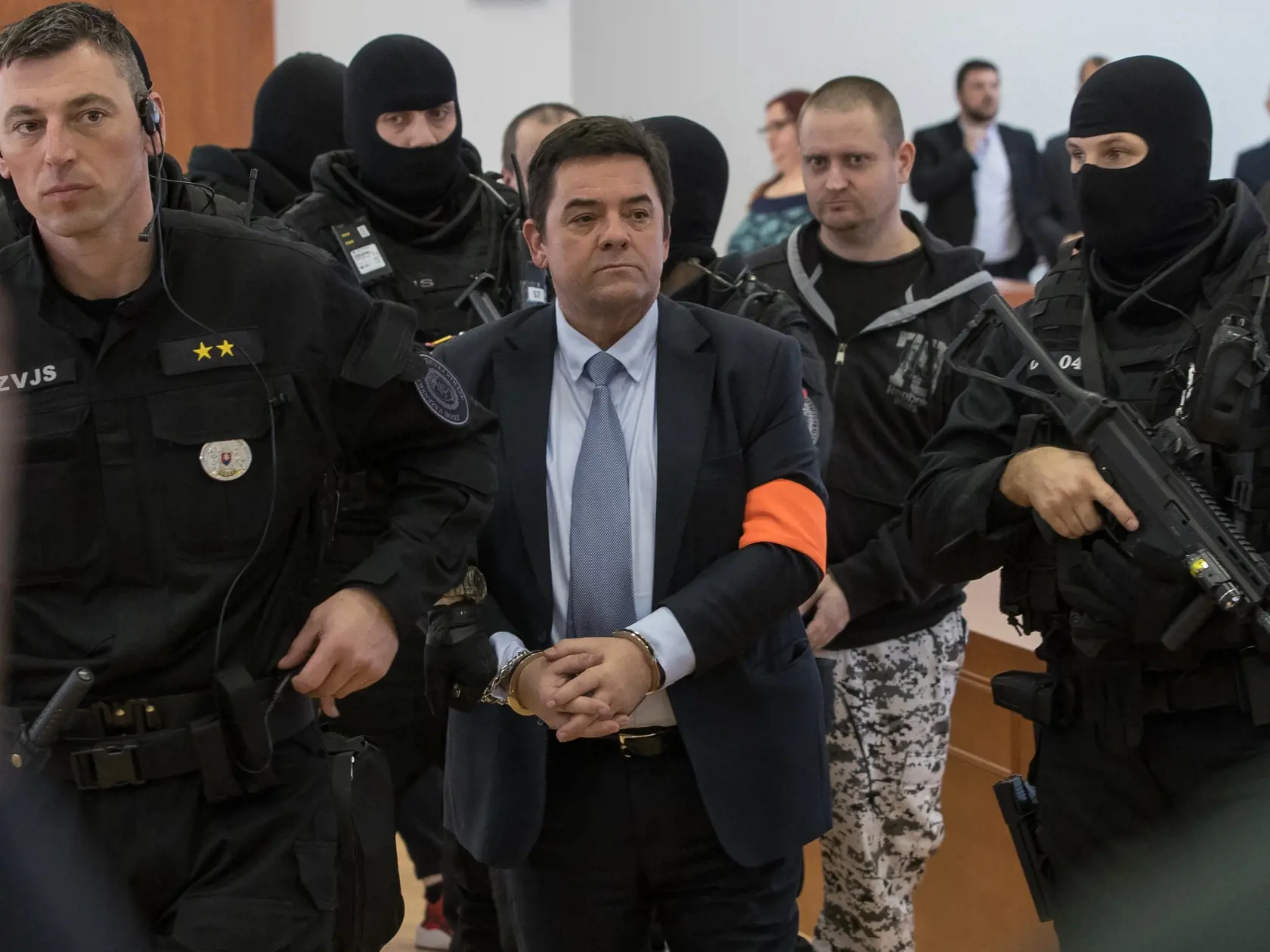 Prvé pojednávanie na Špecializovanom trestnom súde v Pezinku vo veci vraždy investigatívneho novinára Jána Kuciaka a jeho snúbenice Martiny Kušnírovej. Na snímke je Marián Kočner.