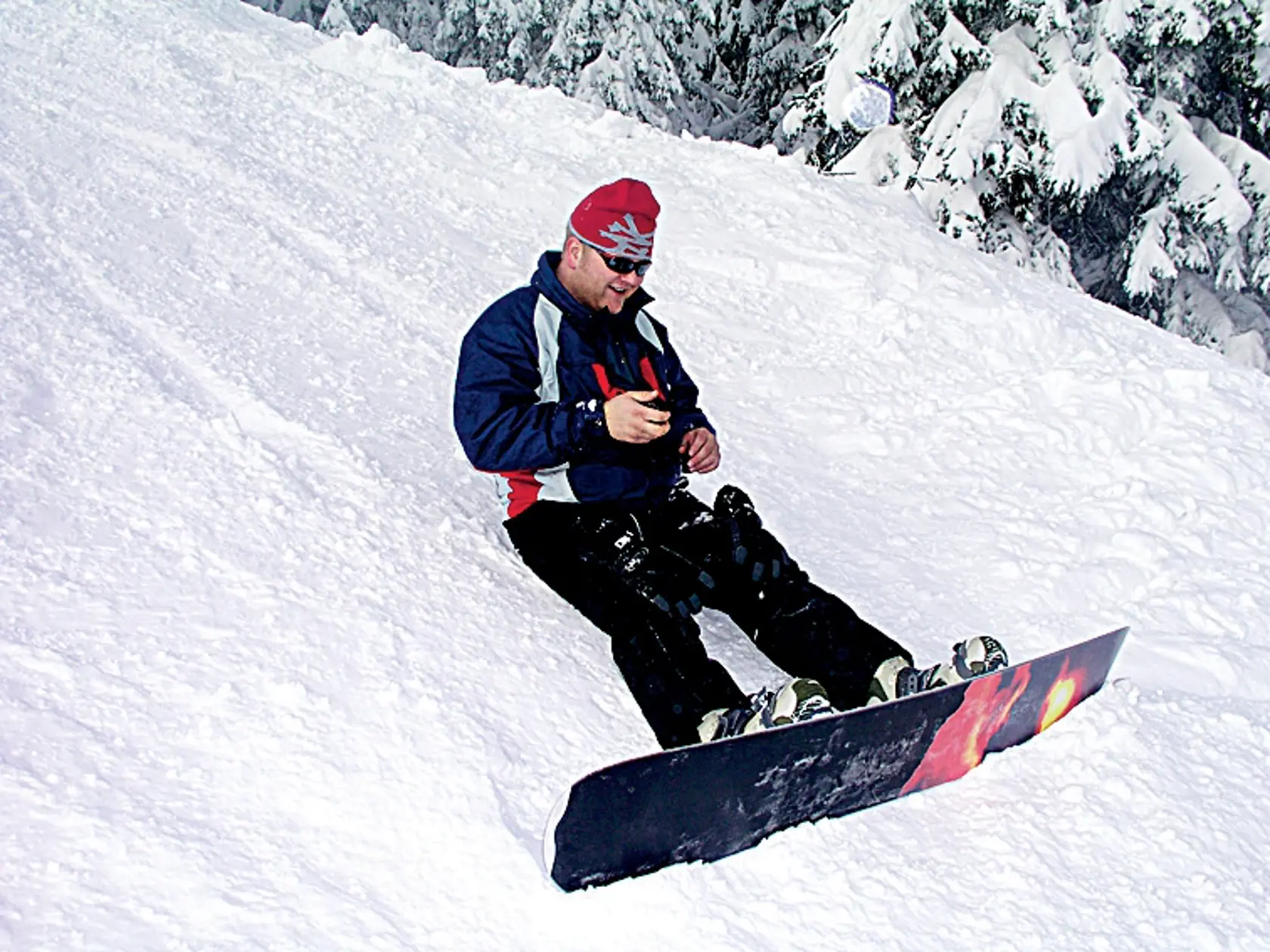 Snowboardovanie v Nízkych Tatrách.