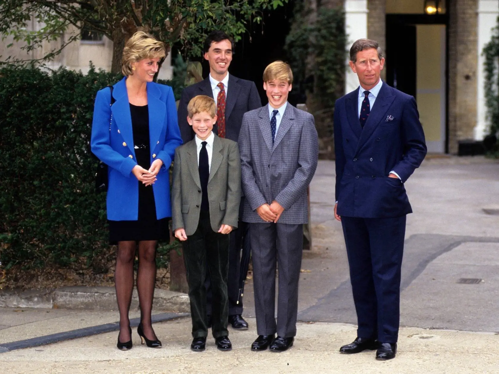 Diana, Harry, William a Charles