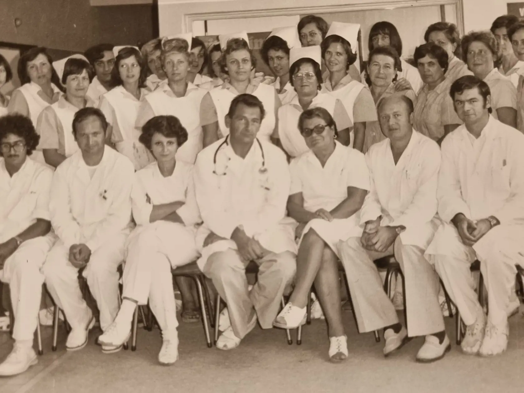 Tím interného oddelenia, cca 70.-80. roky.