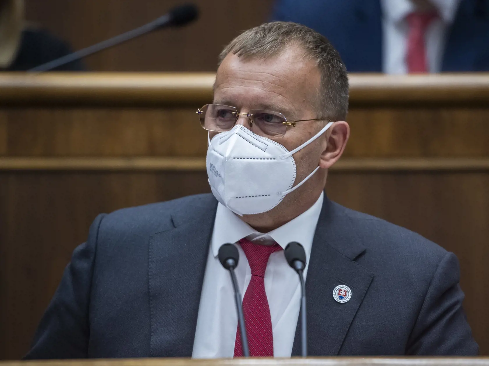Na snímke predseda NR SR Boris Kollár (Sme rodina) počas 60. schôdze Národnej rady SR v Bratislave 15. marca 2022.