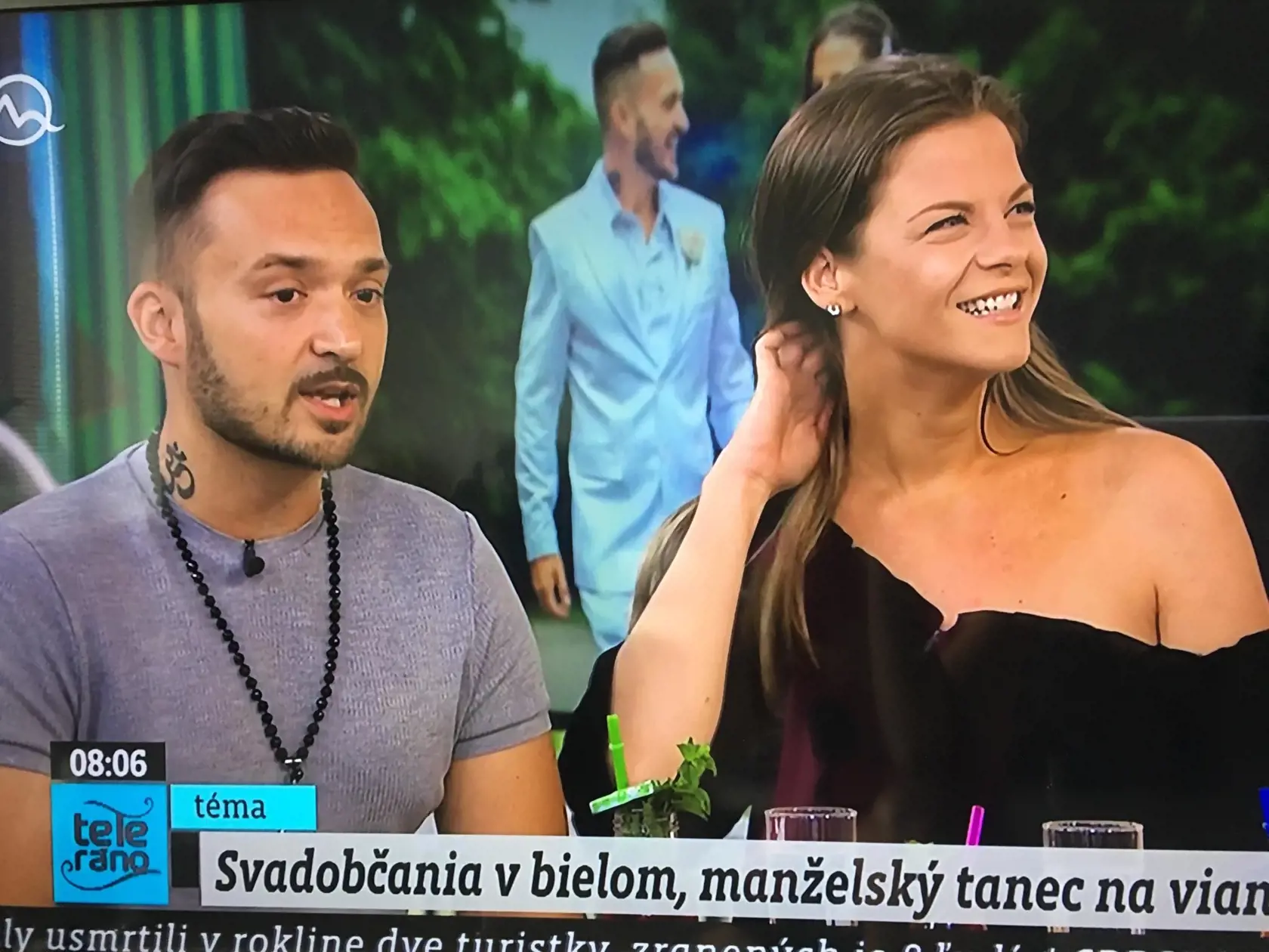 Robo Papp s manželkou počas návštevy Telerána.