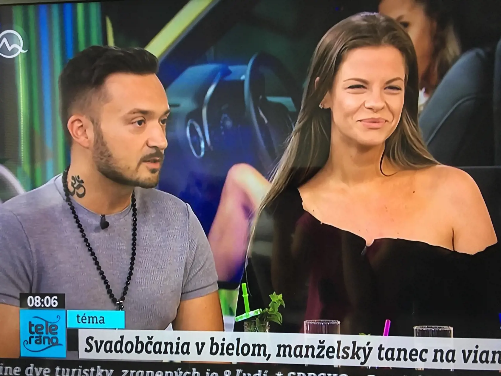 Robo Papp s manželkou počas návštevy Telerána.