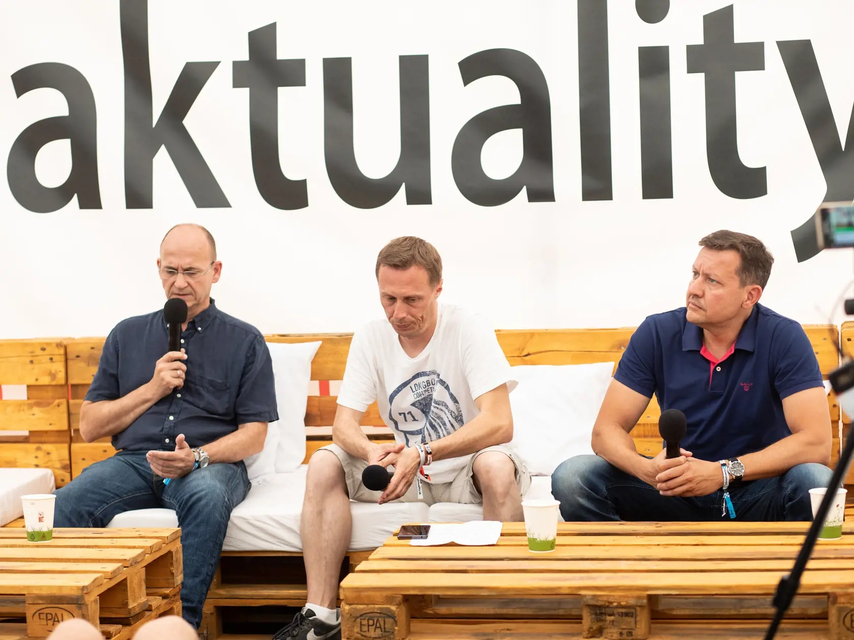23 ročník festivalu Pohoda. Na fotke: Marek Vagovič, Daniel Lipšic