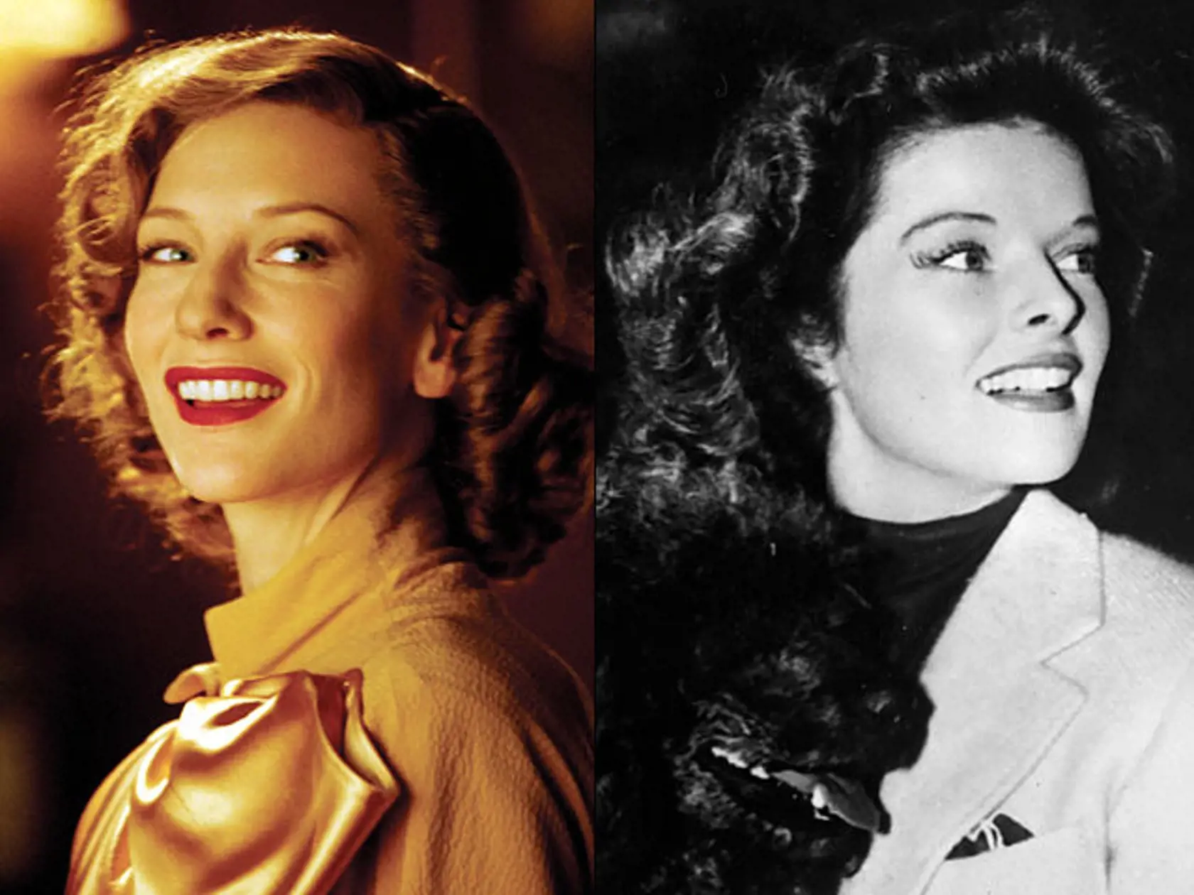 Cate Blanchett ako Katharine Hepburn vo filme Letec, 2004