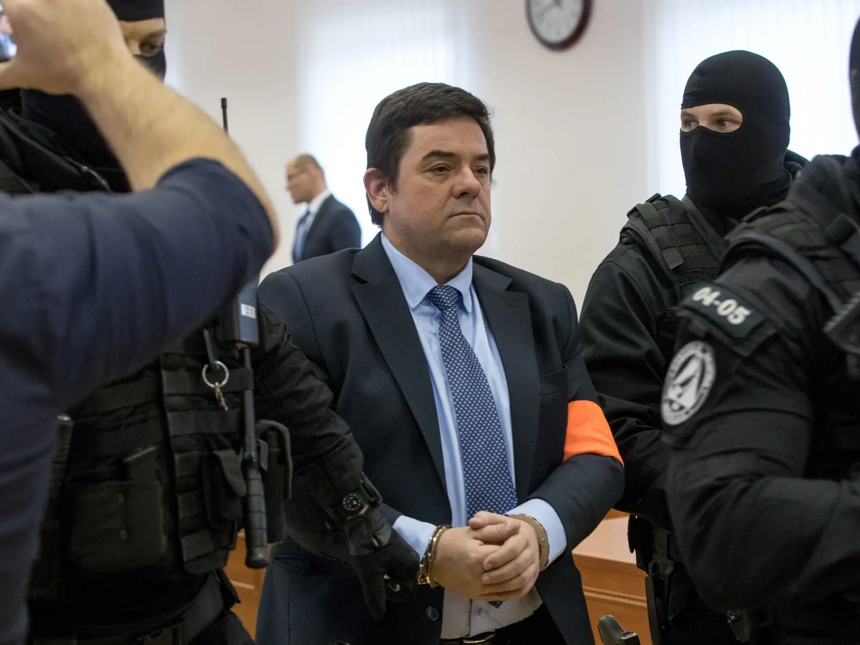 Prvé pojednávanie na Špecializovanom trestnom súde v Pezinku vo veci vraždy investigatívneho novinára Jána Kuciaka a jeho snúbenice Martiny Kušnírovej. Na snímke je Marián Kočner.