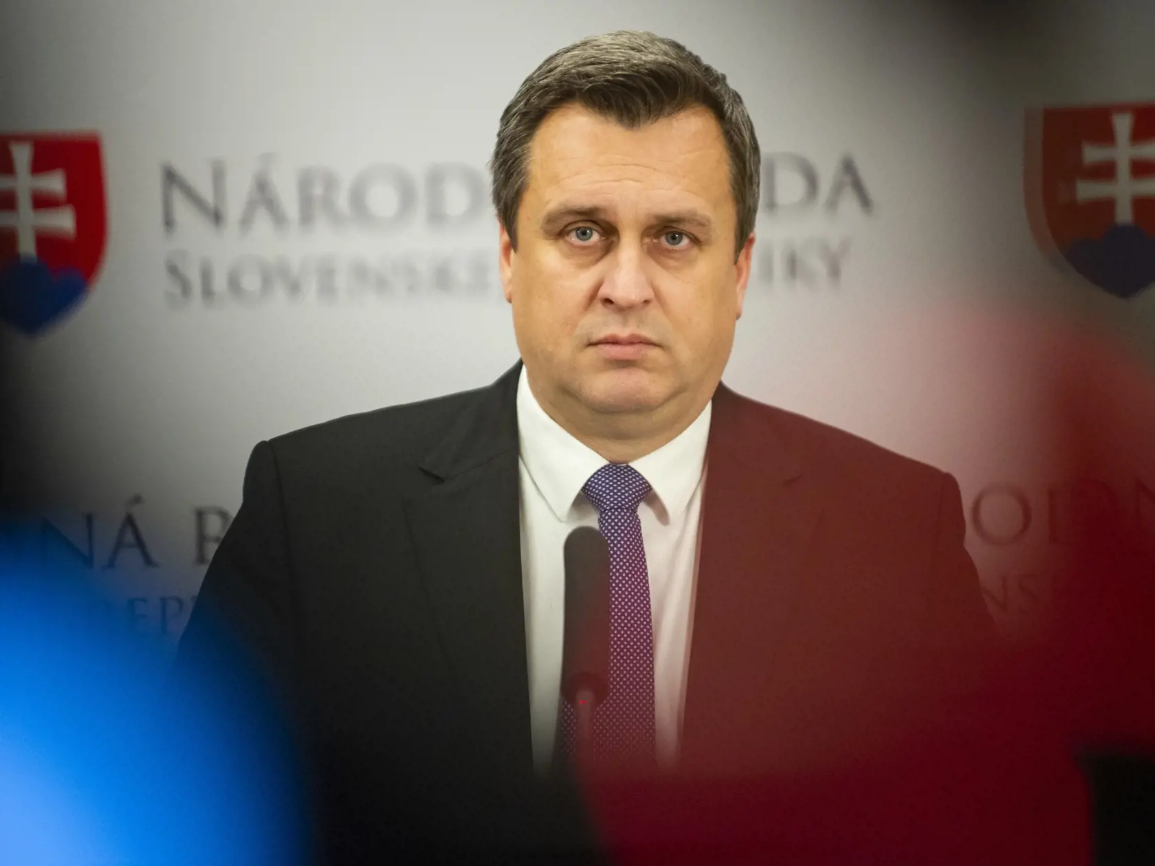 Na snímke predseda NR SR Andrej Danko počas tlačovej konferencie k aktuálnej situácii v Iraku a nadchádzajúcej schôdze NR SR v Bratislave 7. januára 2020. FOTO TASR – Jakub Kotian