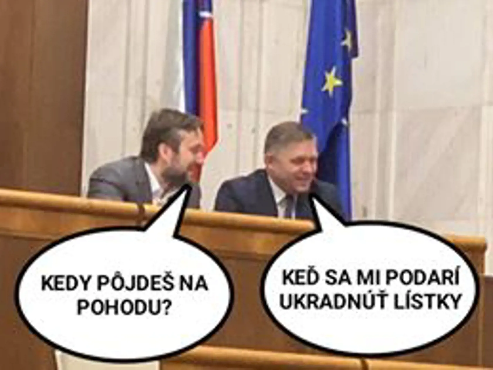 Internetoví humoristi si neodpustili ani zopár vtipov s poslancami Ľubošom Blahom a Robertom Ficom.
