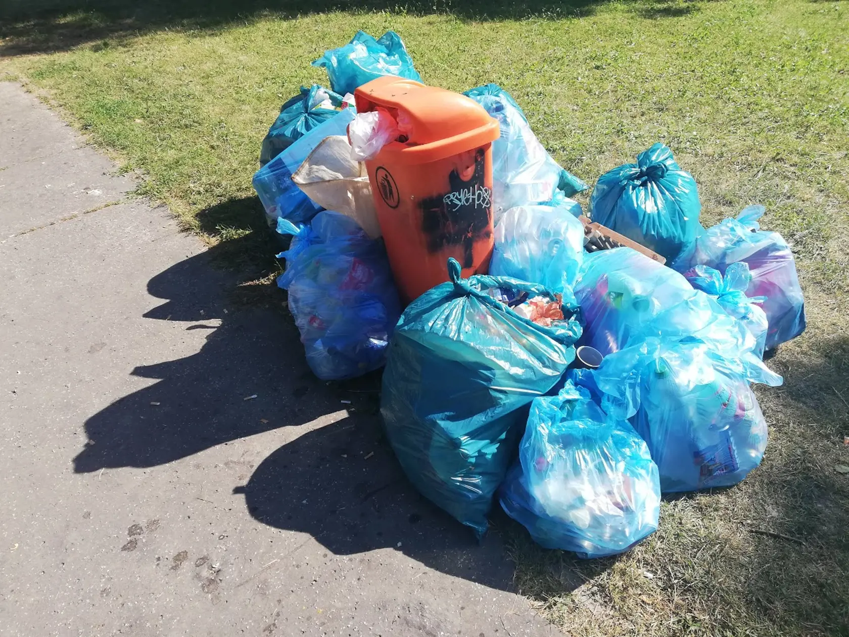 Problém s odpadkami: Mesto po zhromaždení vyčistilo parčík.