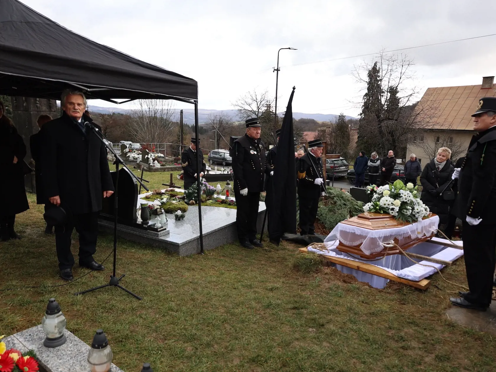 Pohreb Miroslava Číža - 5.1. 2023 Štiavnické Bane