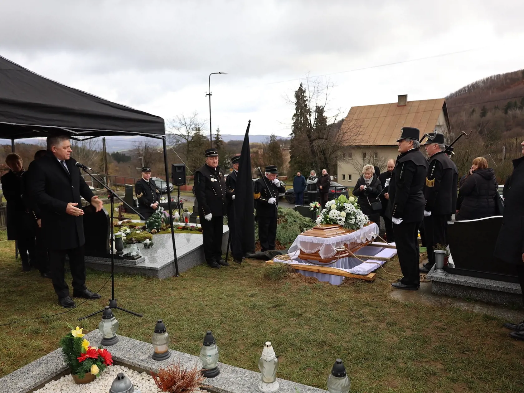 Pohreb Miroslava Číža - 5.1. 2023 Štiavnické Bane