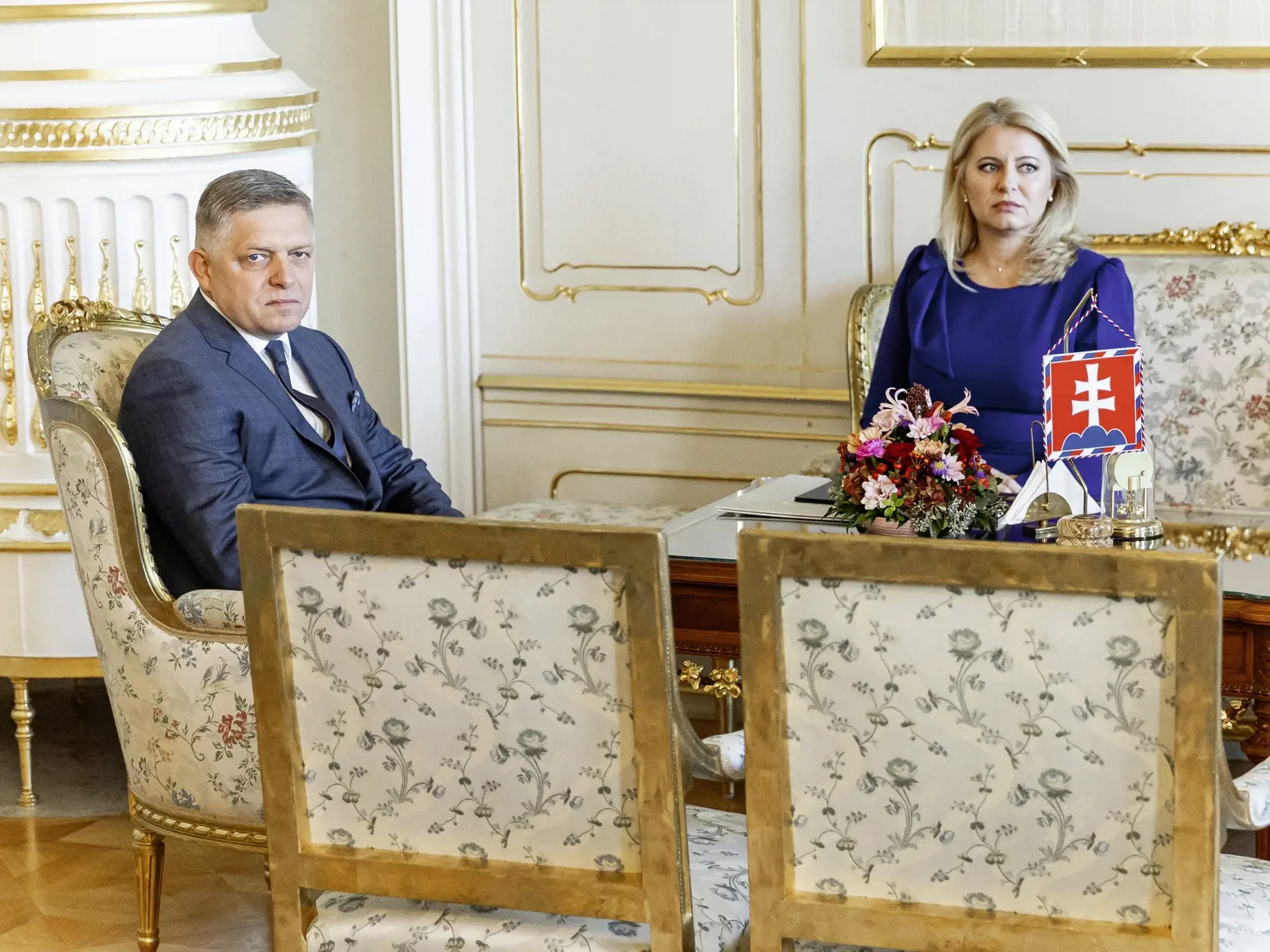 Zuzana Čaputová a Robert Fico.