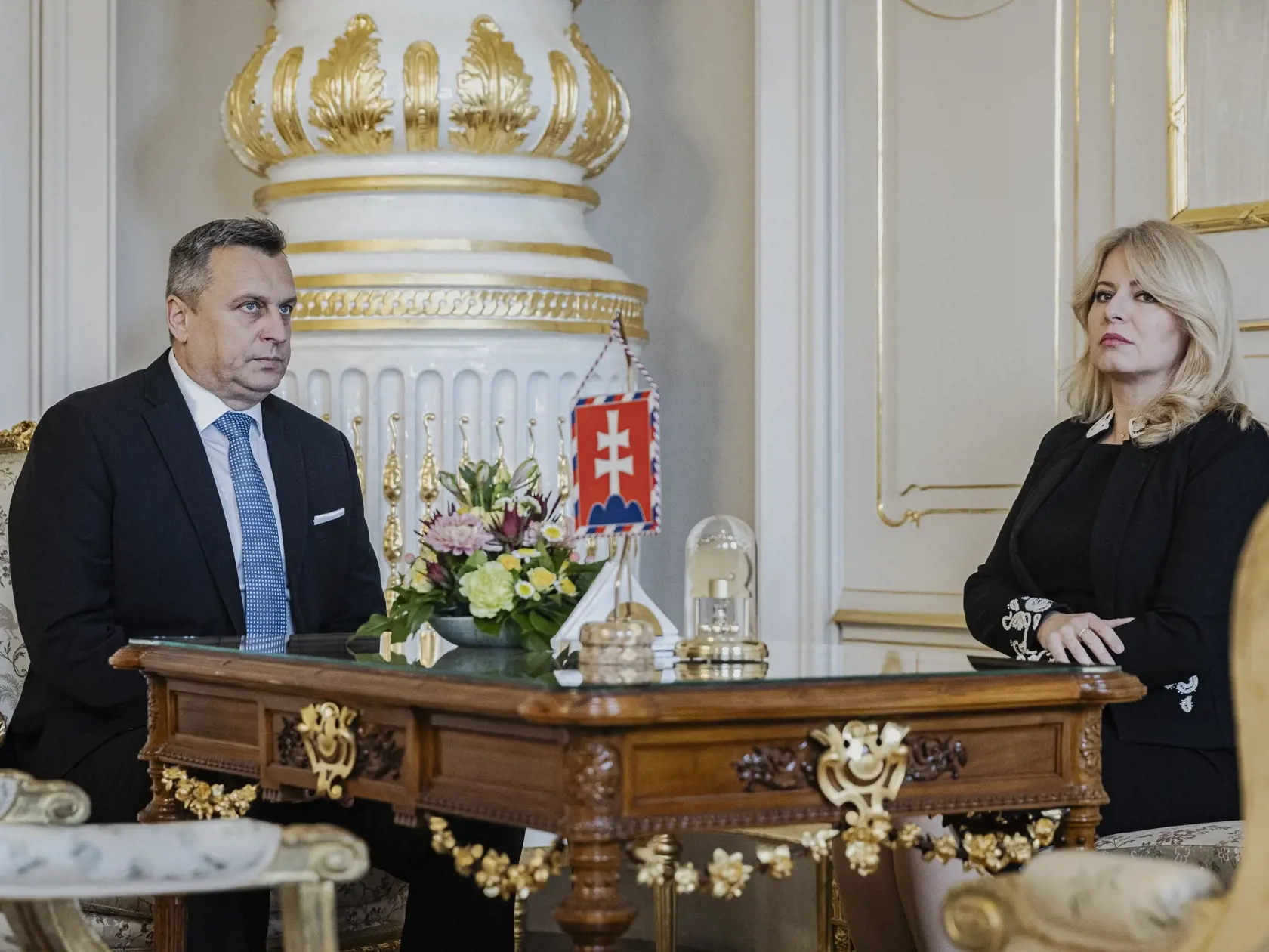 Prezidentka Slovenskej republiky Zuzana Čaputová prijala na základe výsledkov predčasných parlamentných volieb v prezidentskom paláci predsedu strany SNS Andreja Danka.