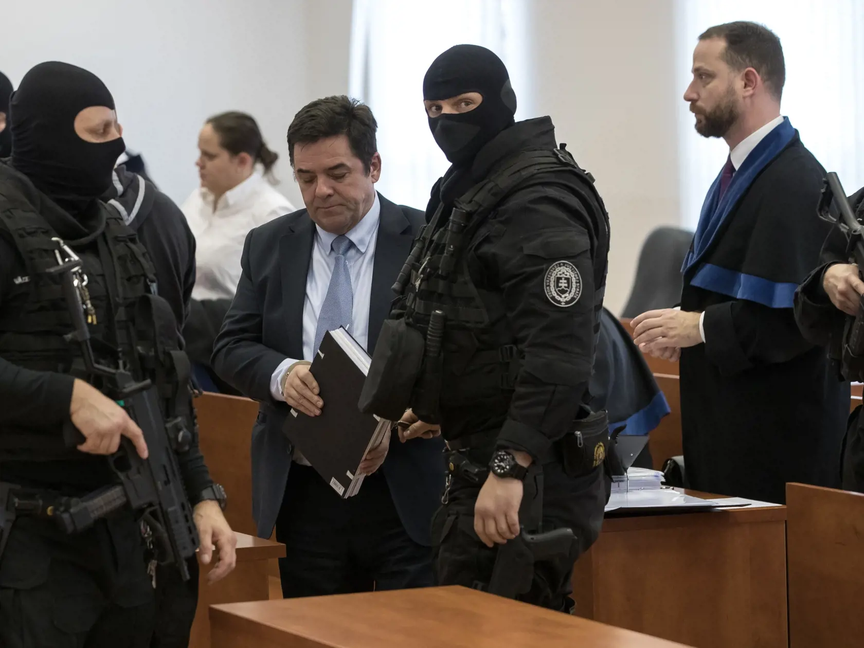 Prvé pojednávanie na Špecializovanom trestnom súde v Pezinku vo veci vraždy investigatívneho novinára Jána Kuciaka a jeho snúbenice Martiny Kušnírovej. Na snímke je Marián Kočner.